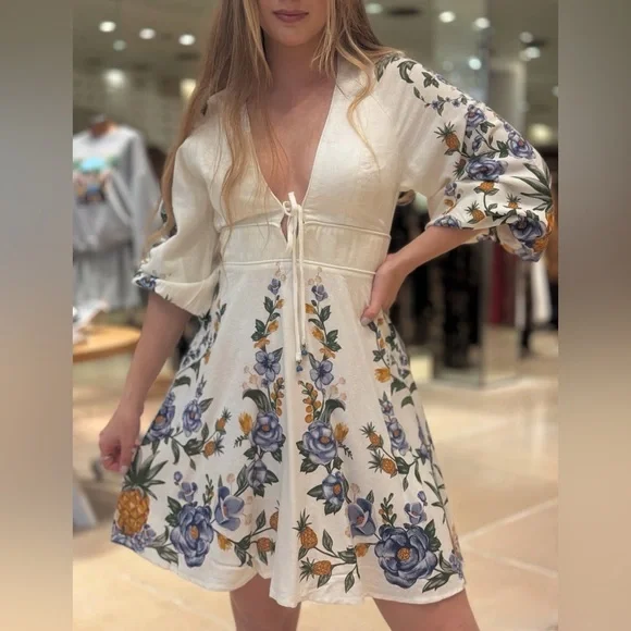 FARM Rio Floral Penelope Dress Size M - Picture 1 of 12